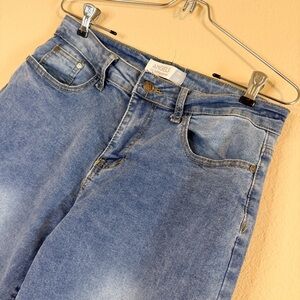 ANGELS of Difference Light Wash High-Rise Wide Leg Jeans Sz 10 Petite